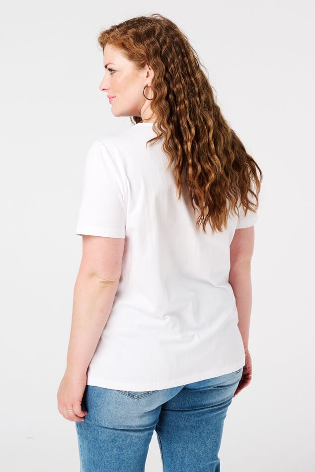 T-shirt met broderie image number 3
