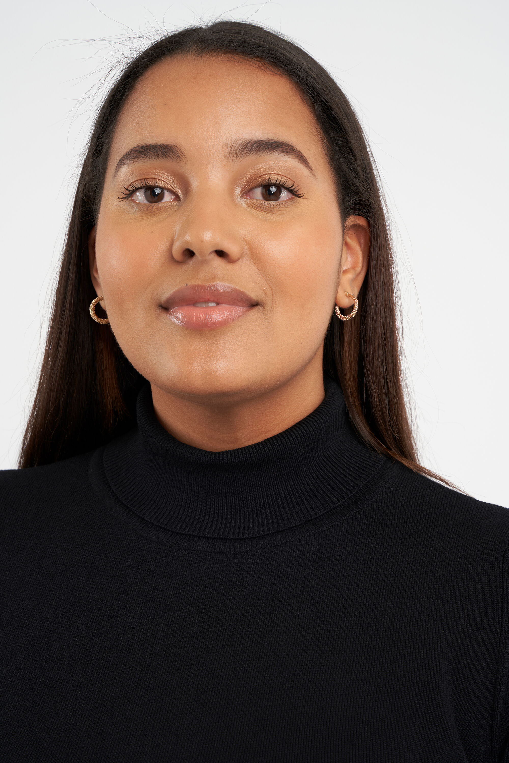 Fijngebreide trui met col image number 4