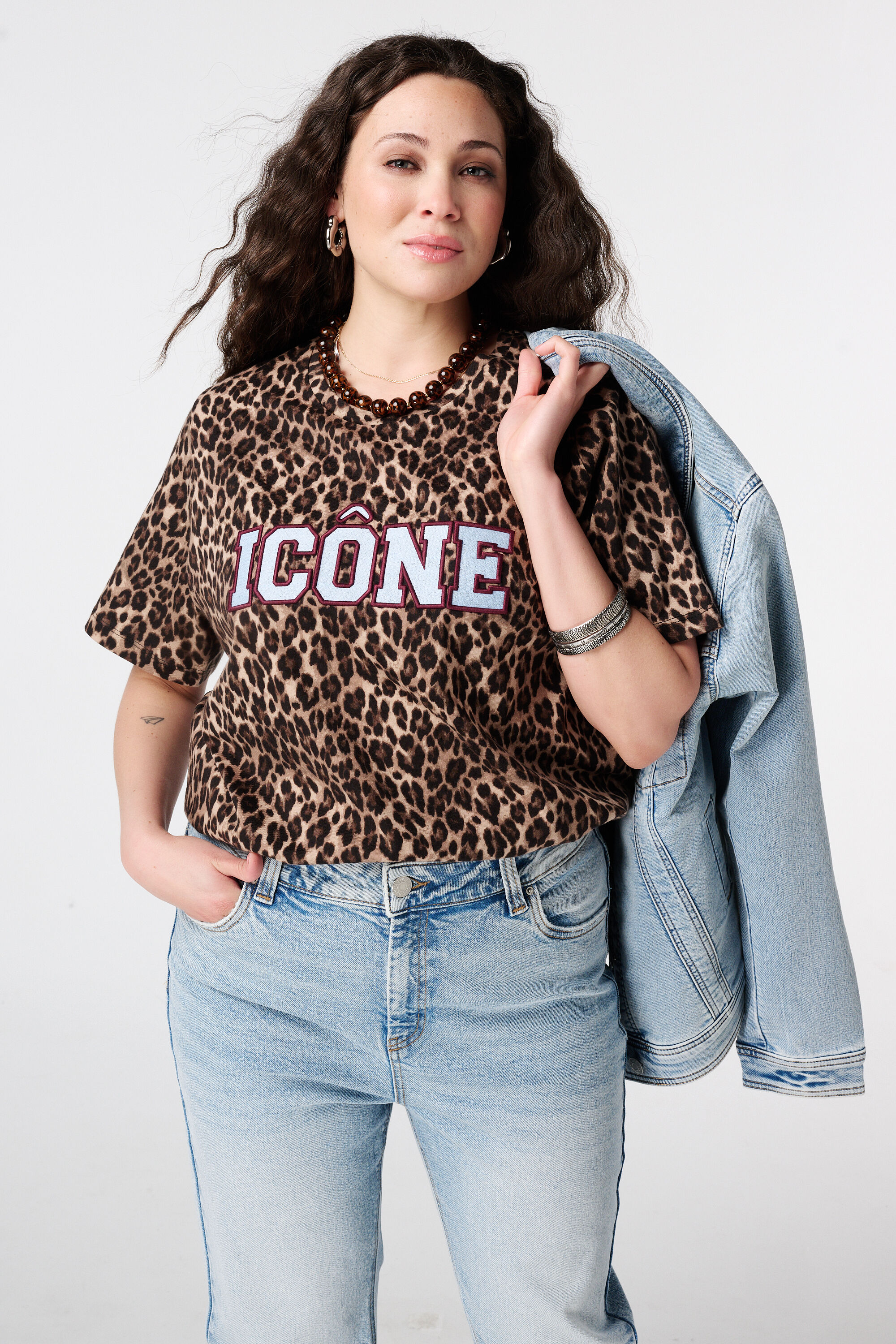 T-shirt met animal print