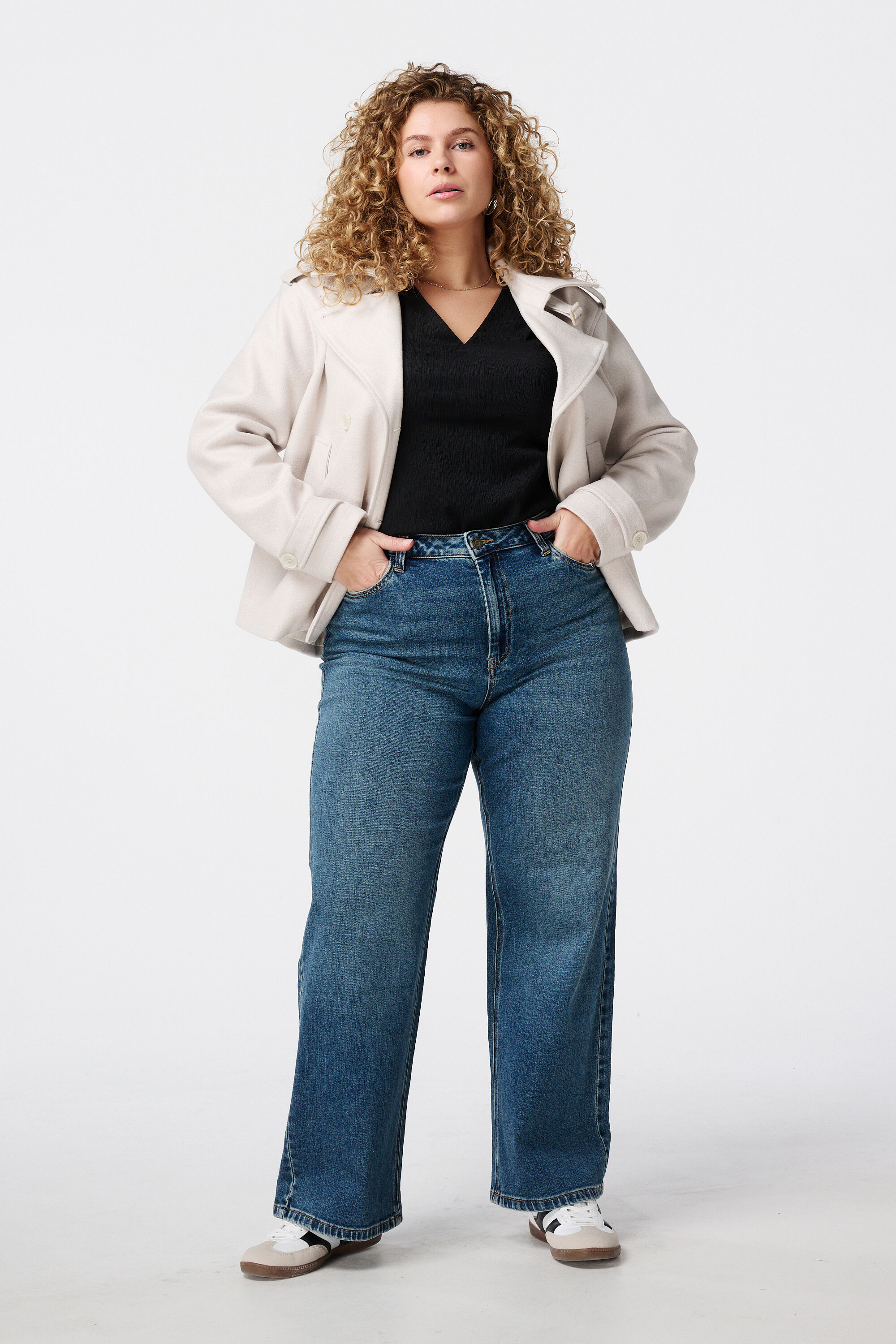 Korte double-breasted jas image number 5