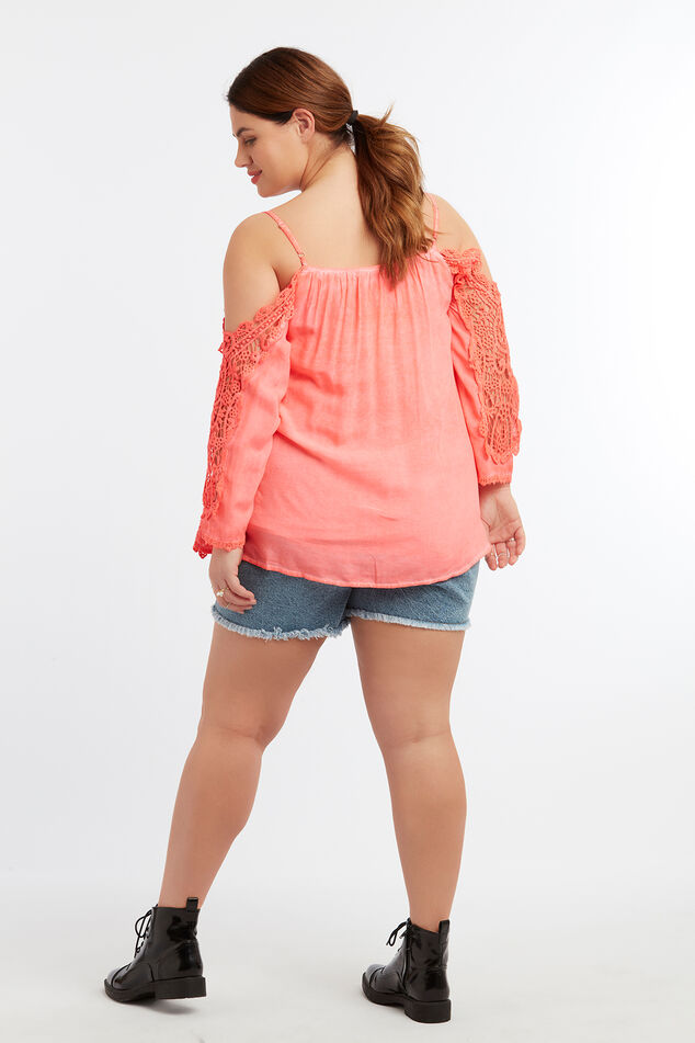 Blouse met open schouders image number 5