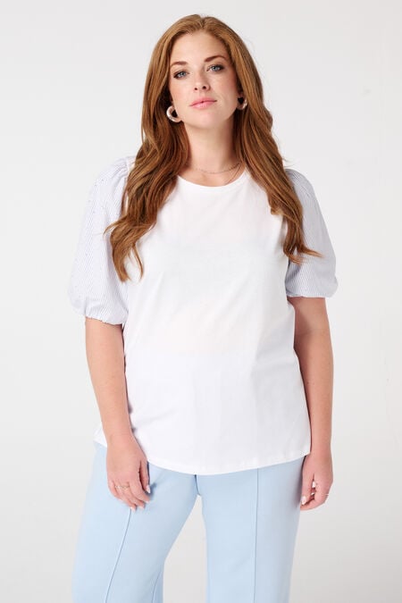 T-shirt met pofmouw T-shirt met pofmouw