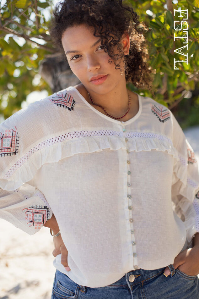 Blouse met borduursel image number 0