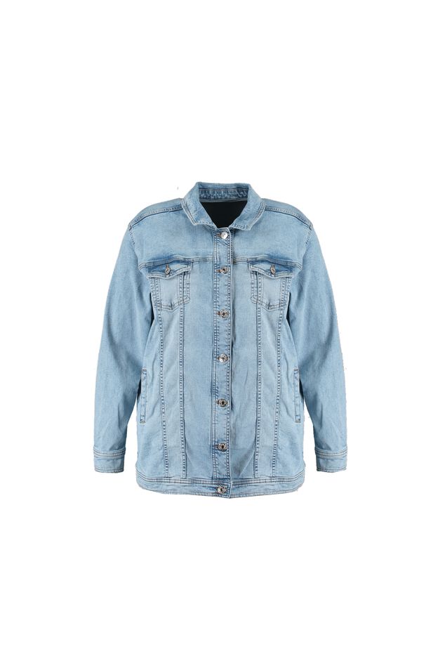 Lange spijkerjas image number 1