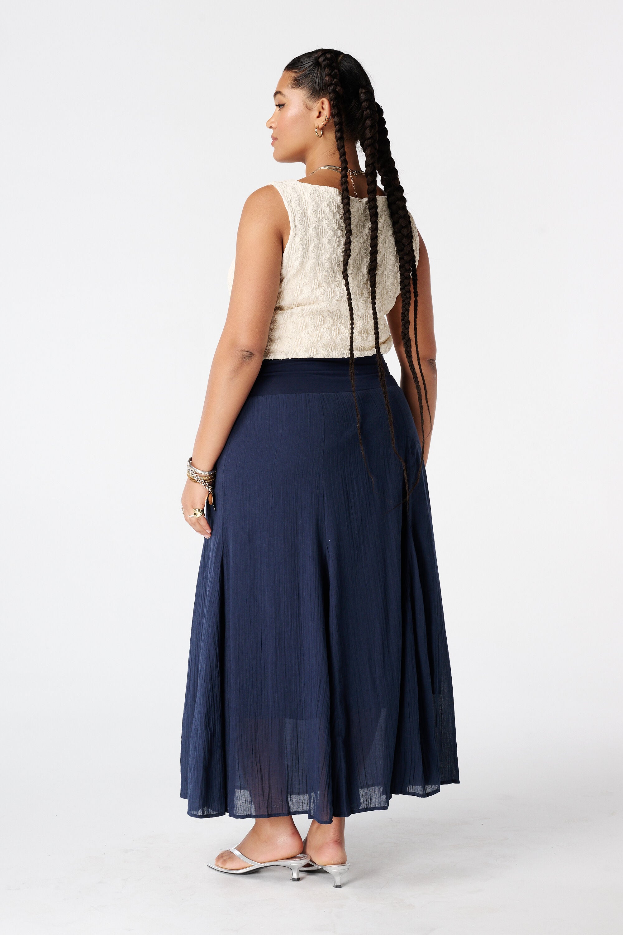Maxi uitlopende rok image number 3