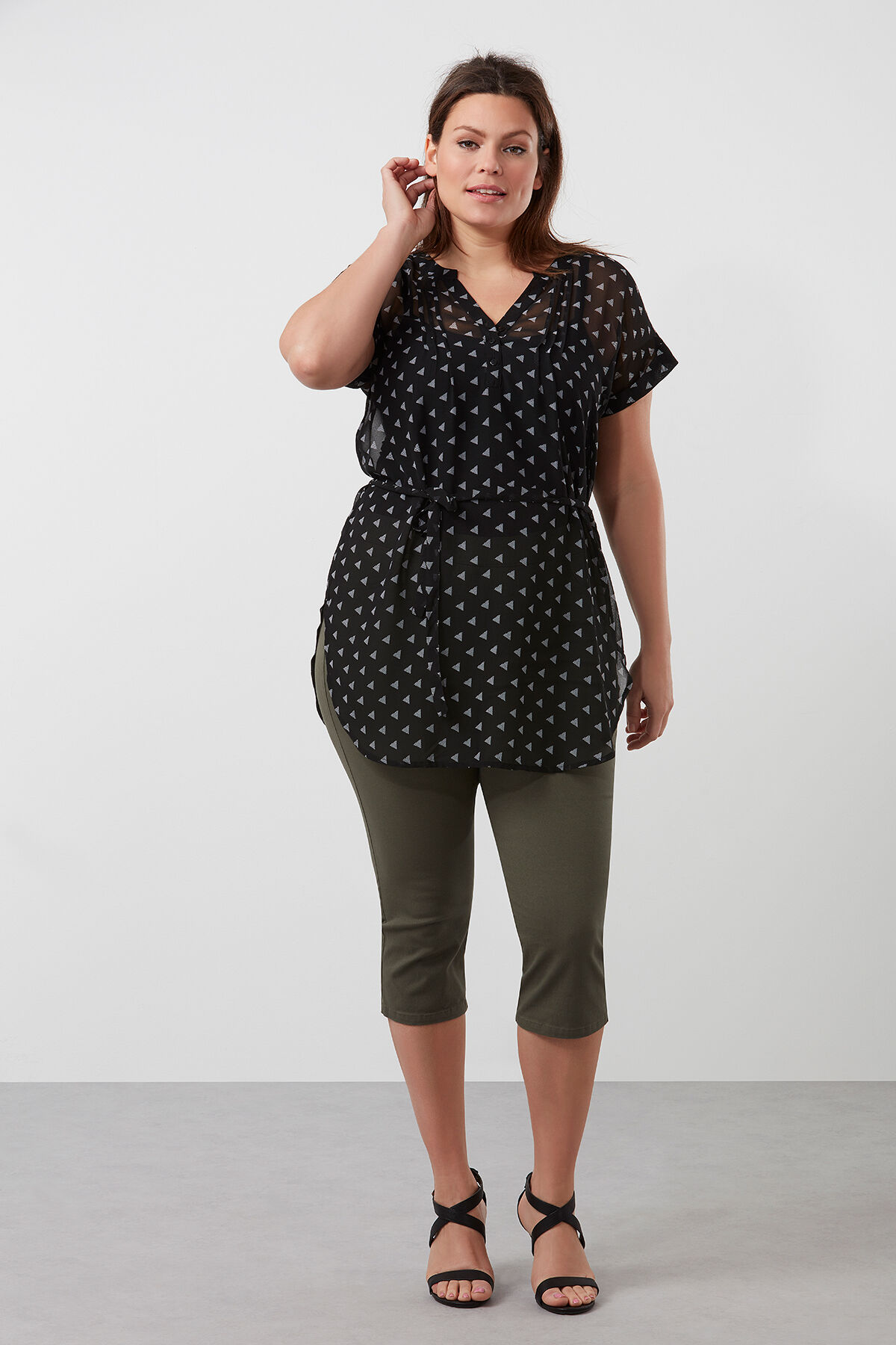 Transparante blouse met ceintuur image number 3