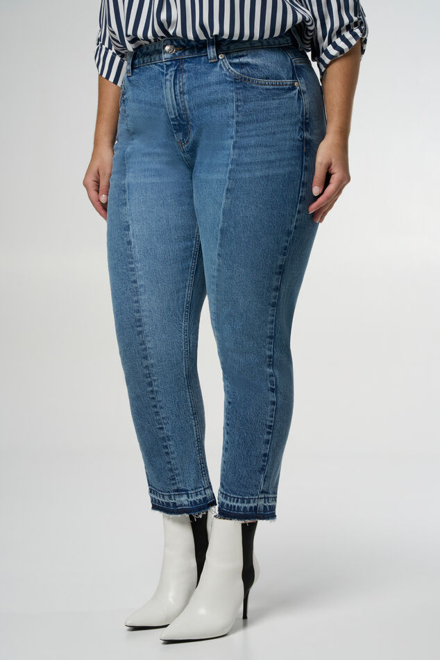 Tweekleurige straight leg jeans image number 4