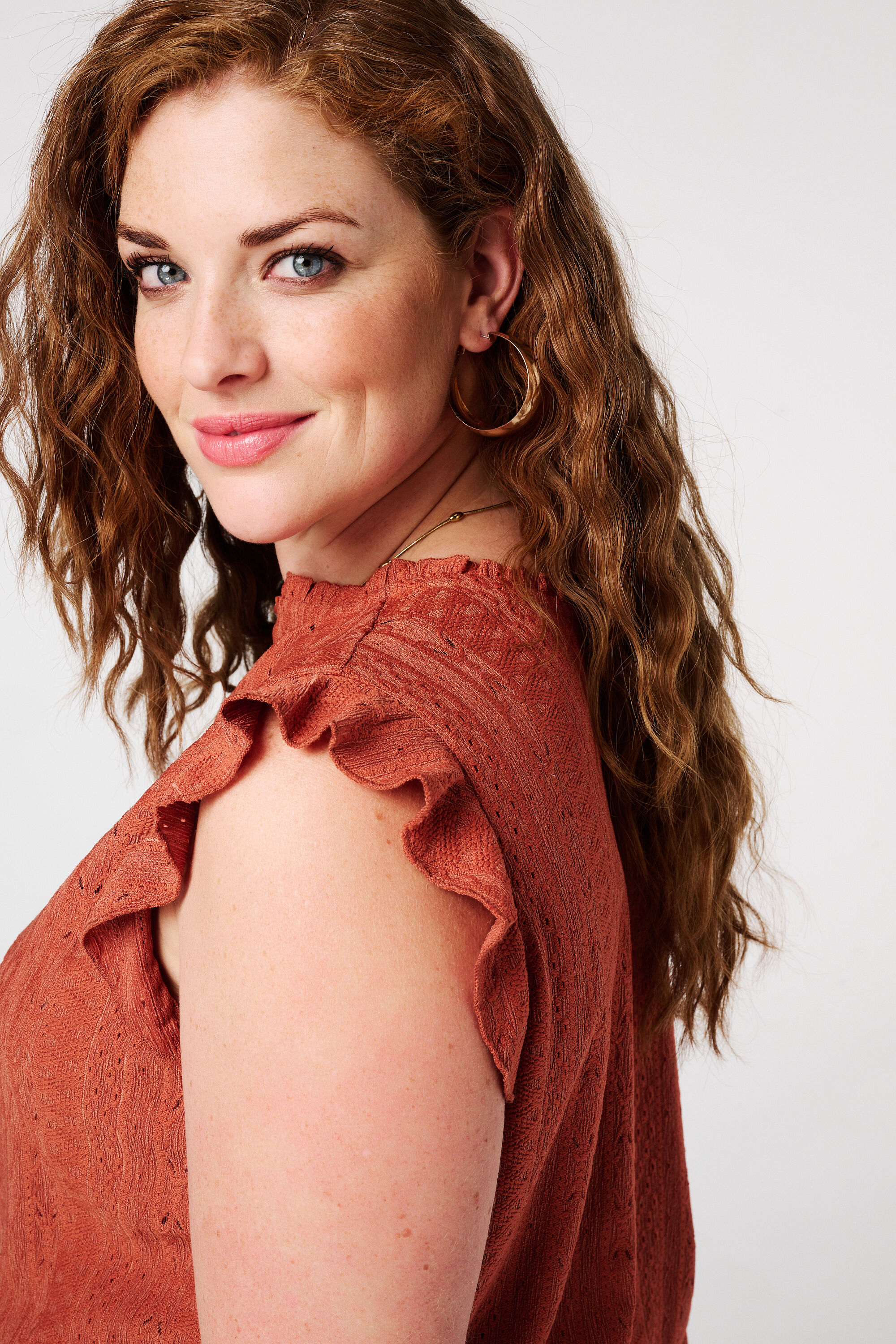 Broderie top met ruffle image number 4