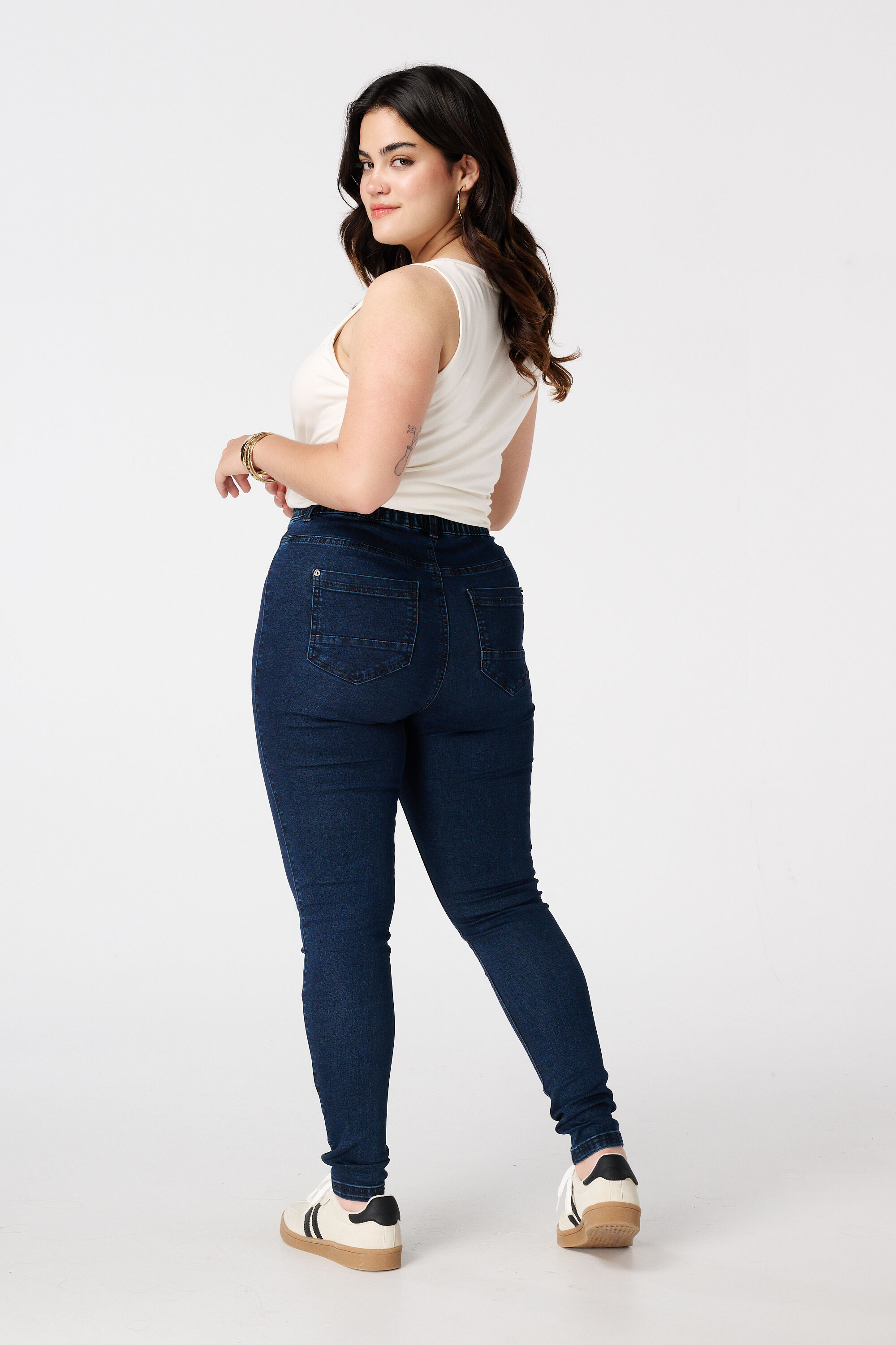 Tregging met denim look image number 3