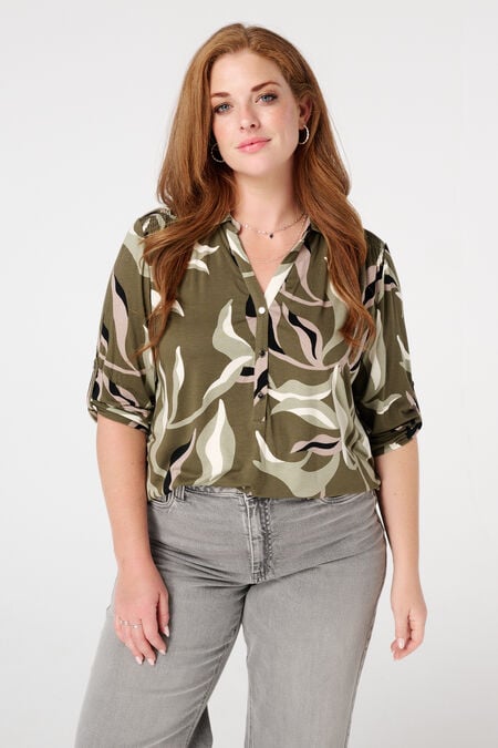 Jersey top met print Jersey top met print