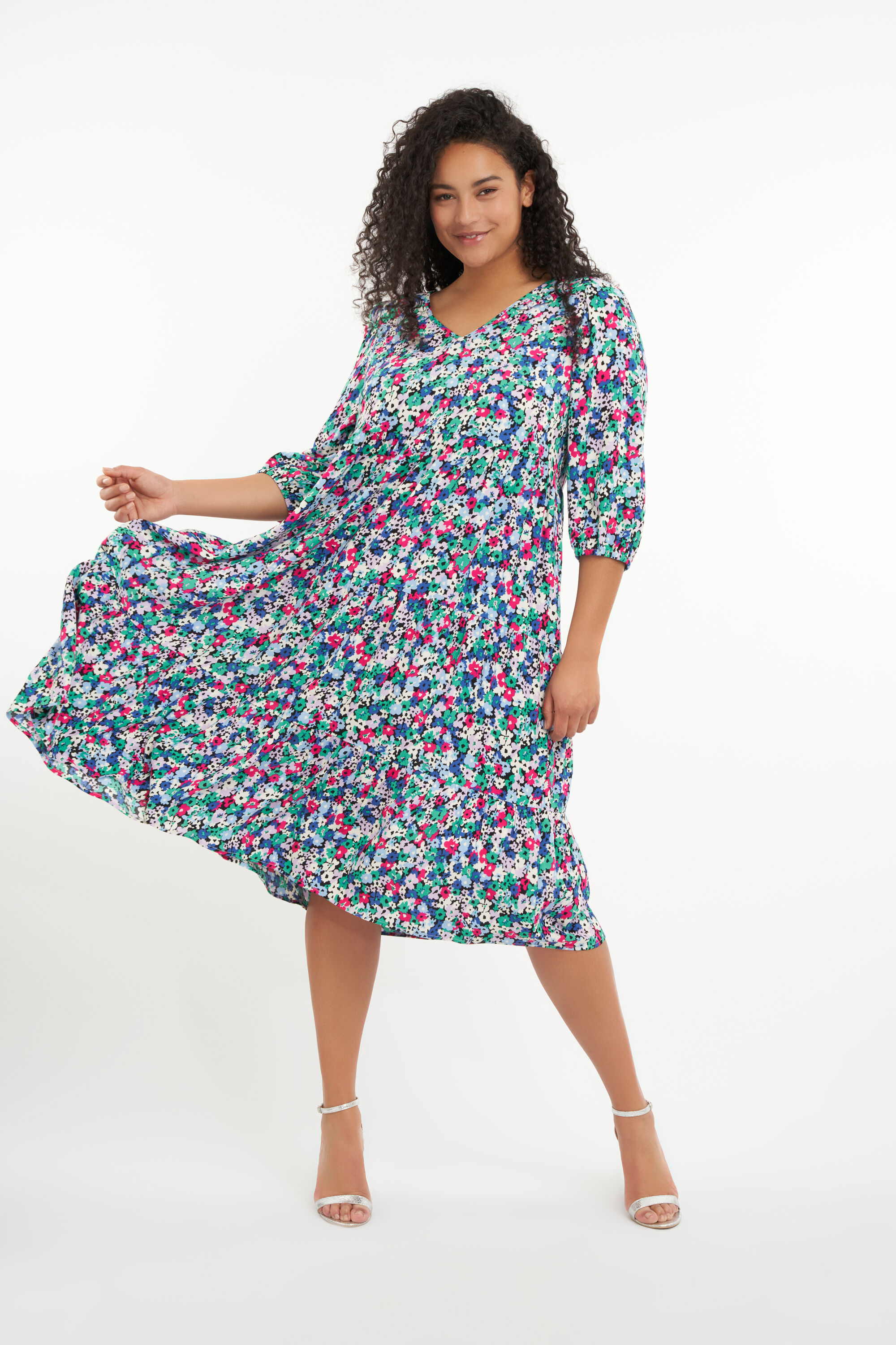 Lange jurk met print image number 0