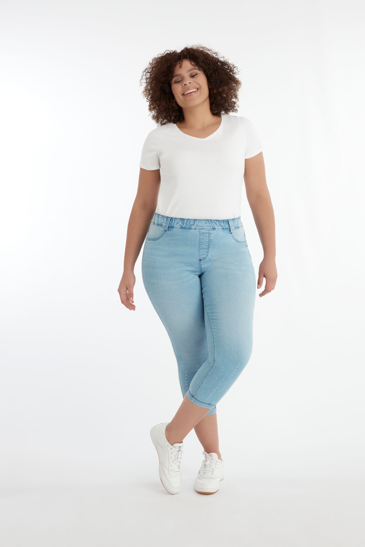 Cropped tregging POPPY met strass steentjes image number 6