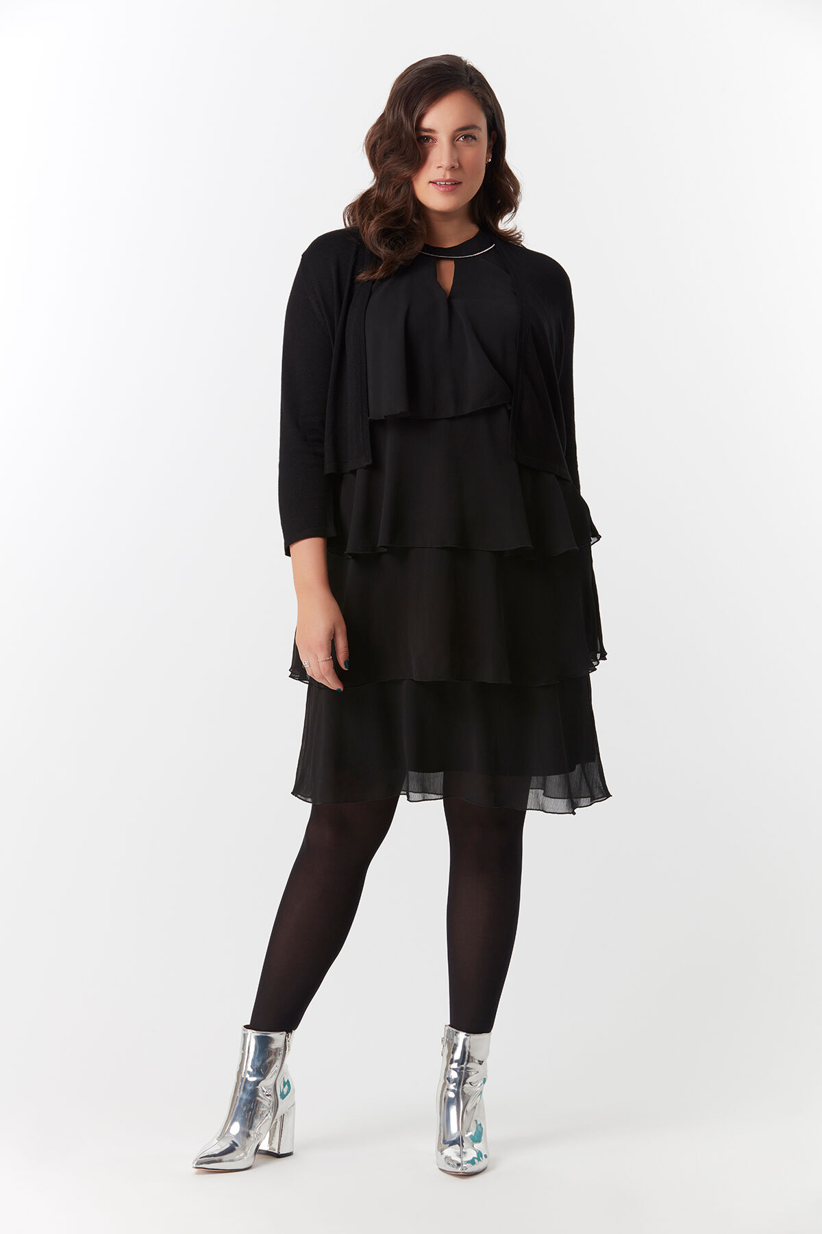 Jurk met volant stroken image number 4