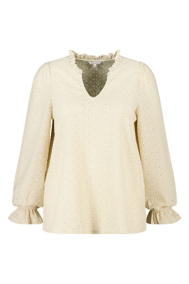 Top met broderie image number 1