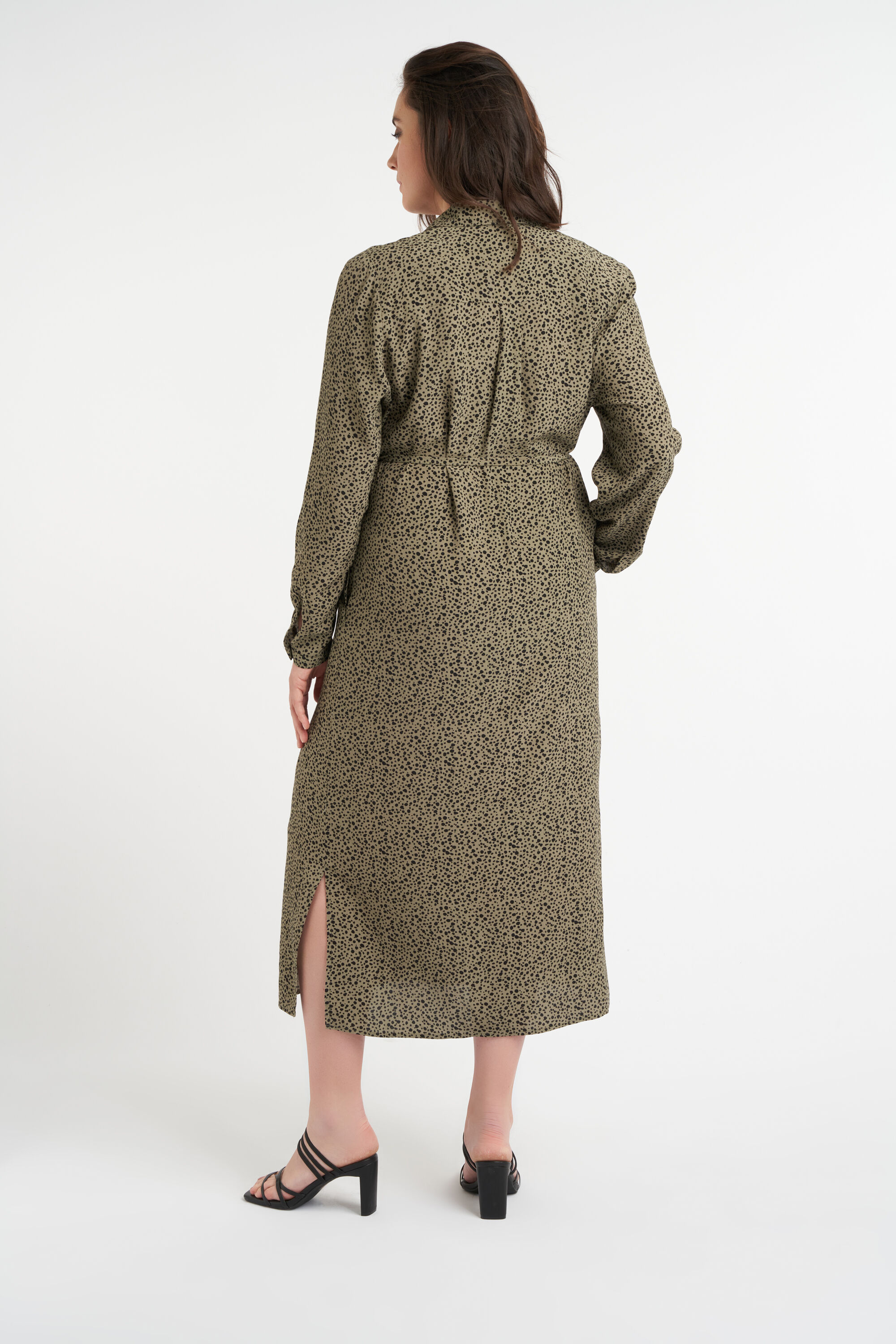 Maxi jurk met strikceintuur image number 4