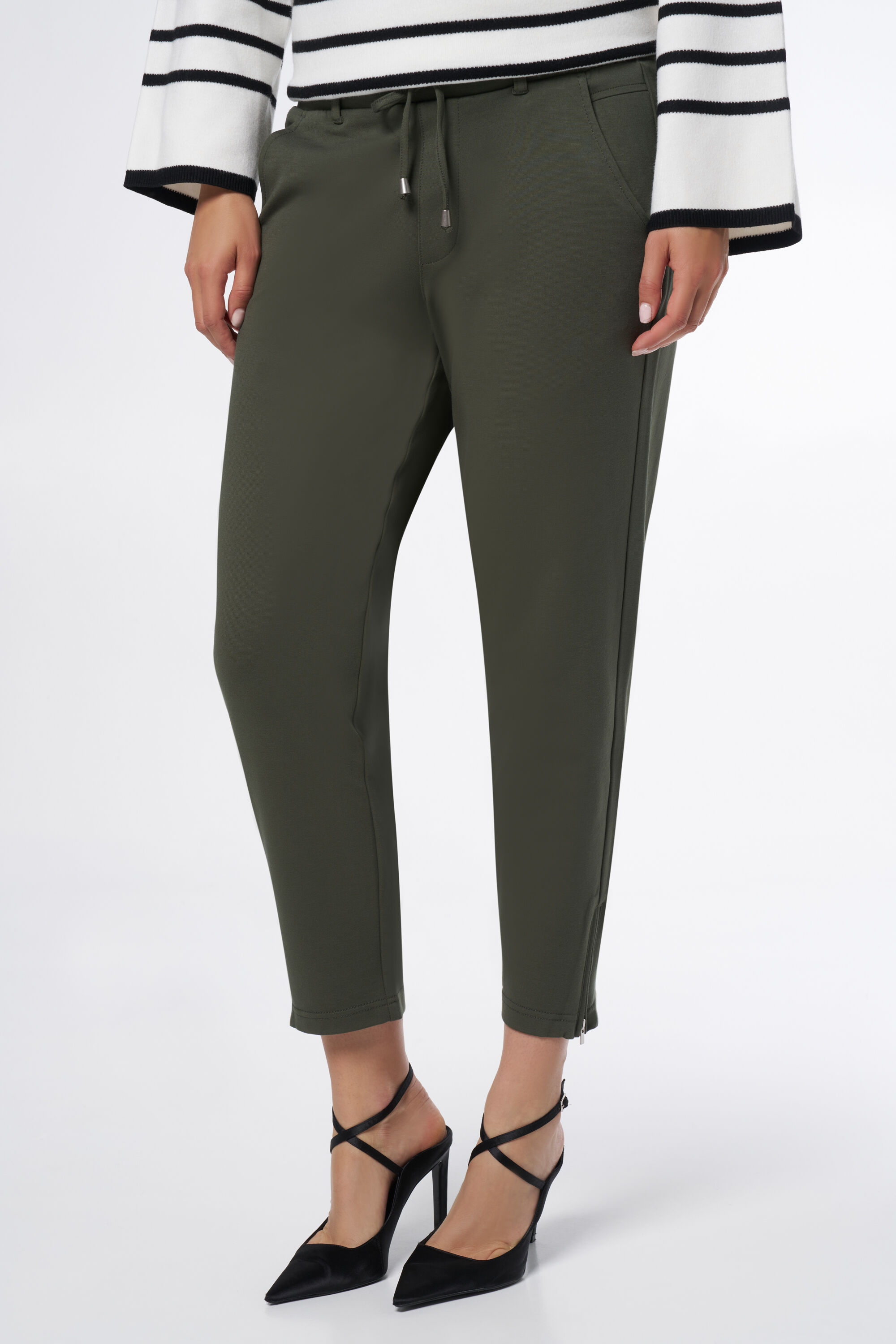 Dames Broek met stretch Khaki | MS Mode