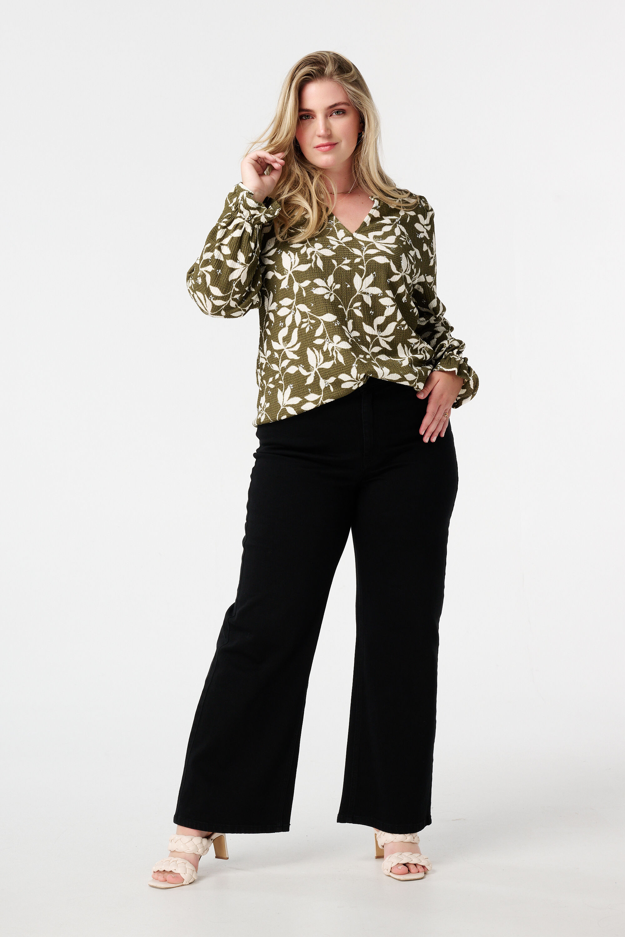 Top met print en stuctuur image number 5