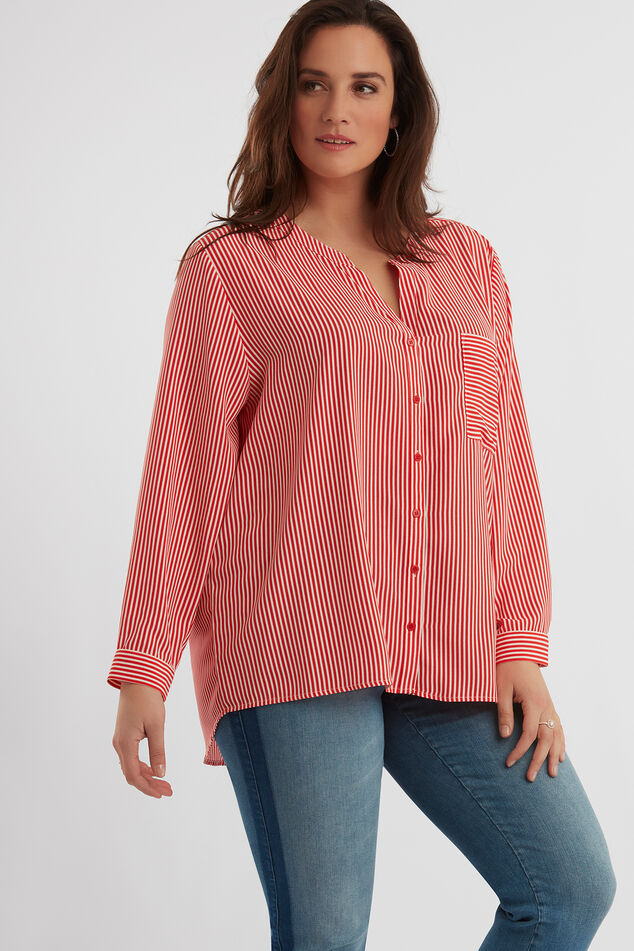 Gestreepte blouse image number 0