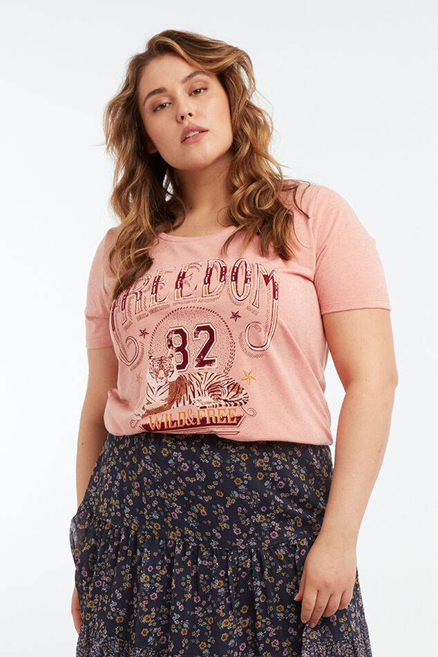 T-shirt met print opdruk image number 0