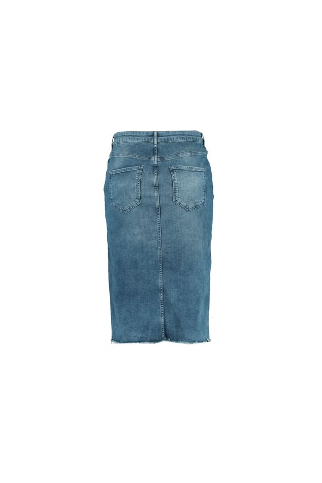 Denim rok met split image number 2