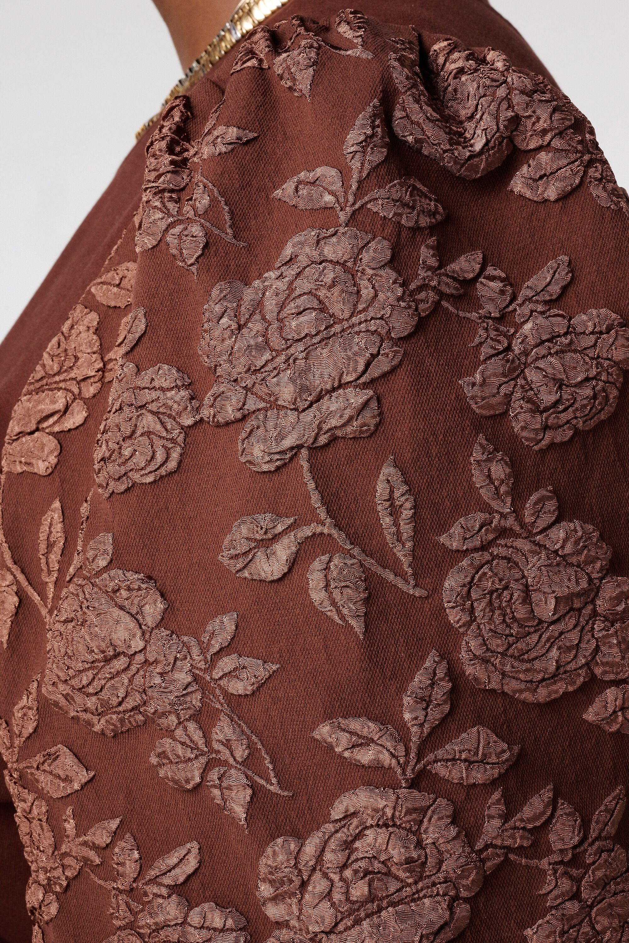 Top met jacquard mouwen image number 6