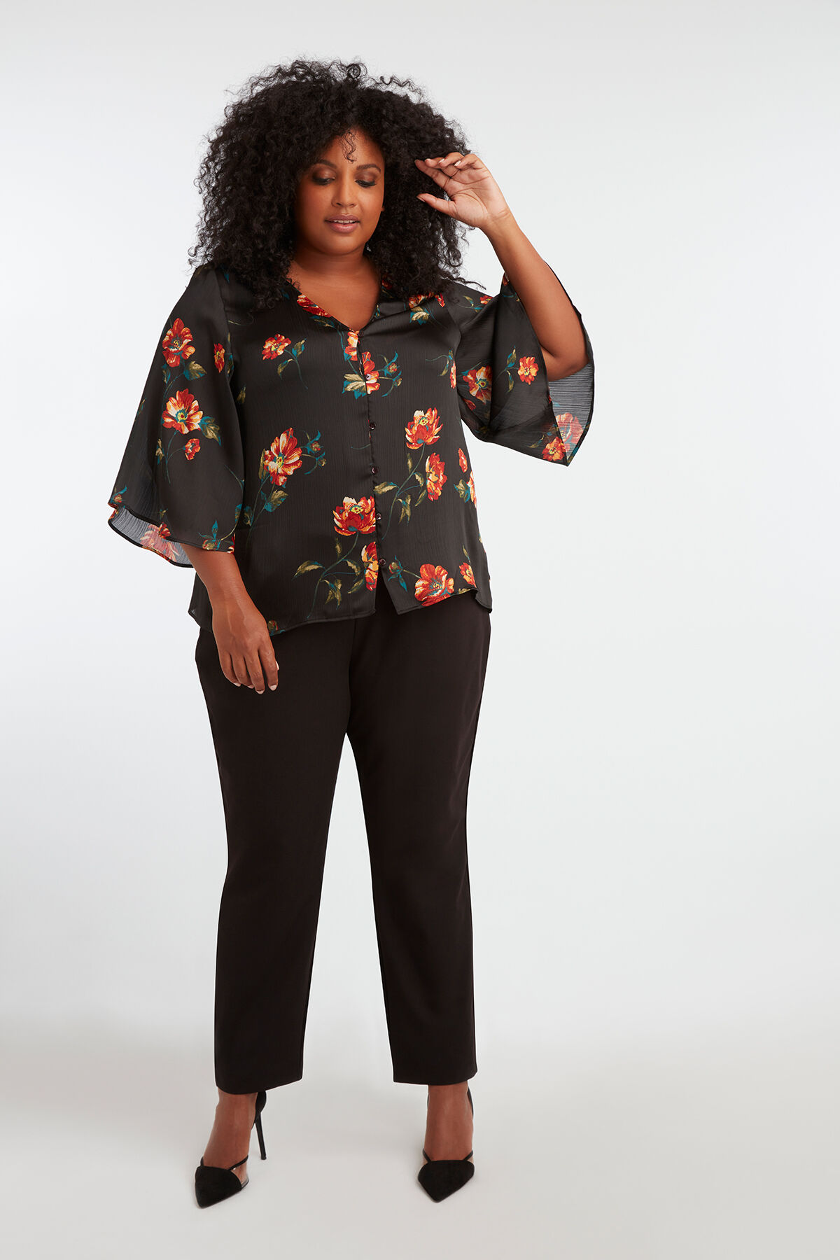 Blouse met wijde mouwen image number 4