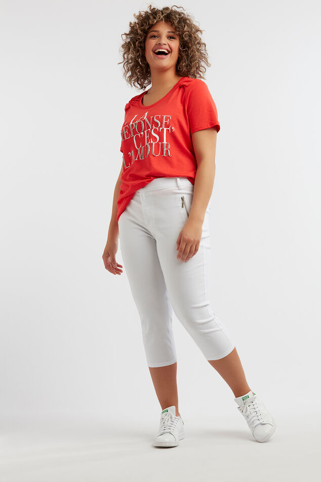 Capri broek met ritsjes image number 0