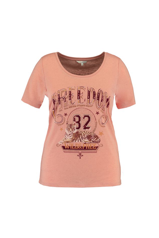 T-shirt met print opdruk image number 1