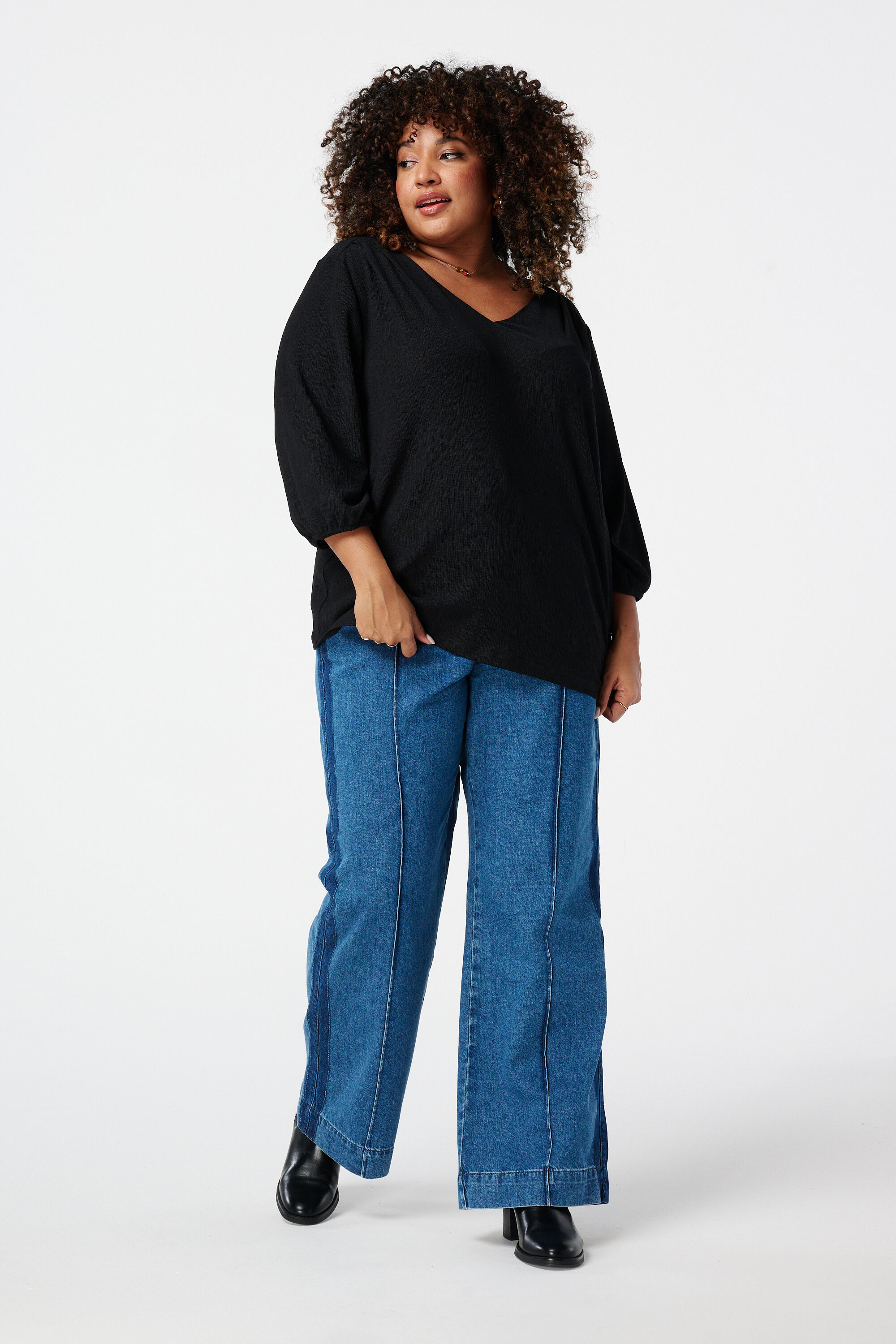 Top met driekwart mouw image number 5