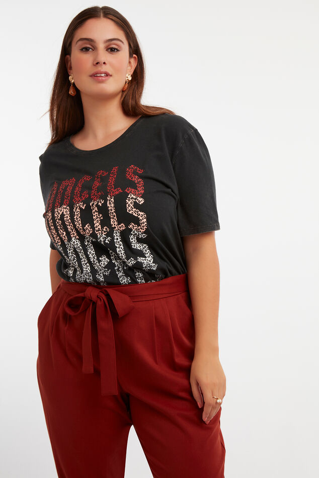 T-shirt met print opdruk image number 0