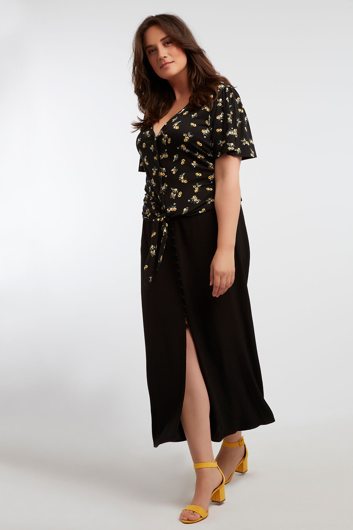 Lange rok met knoopsluiting image number 6