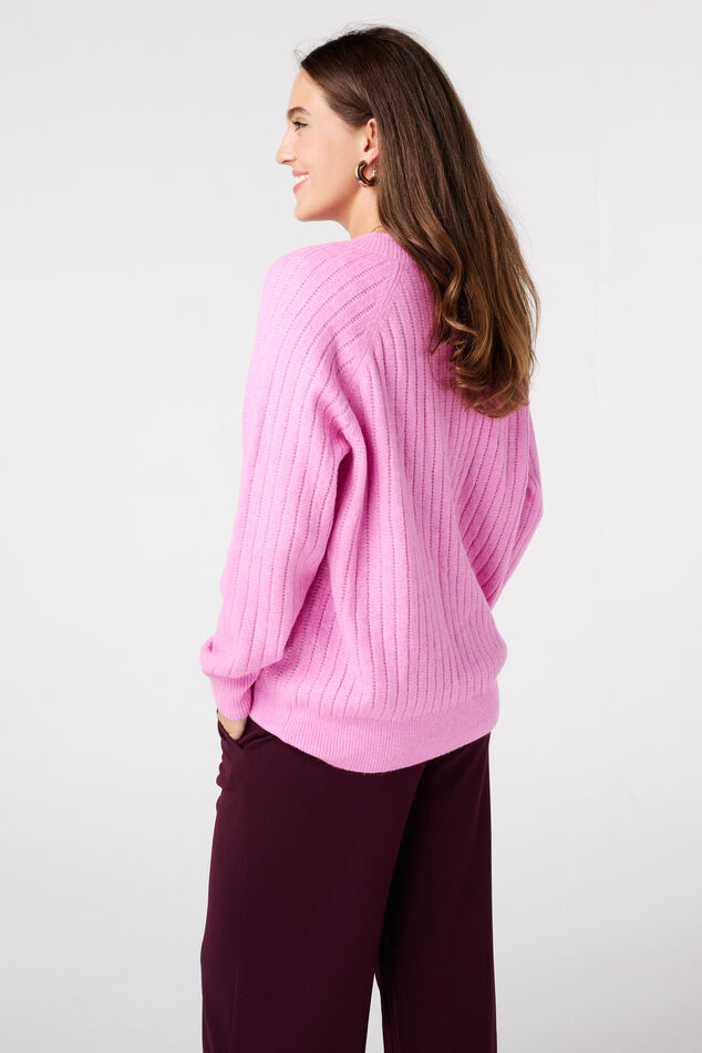 Fijn gebreide trui met patroon image number 3