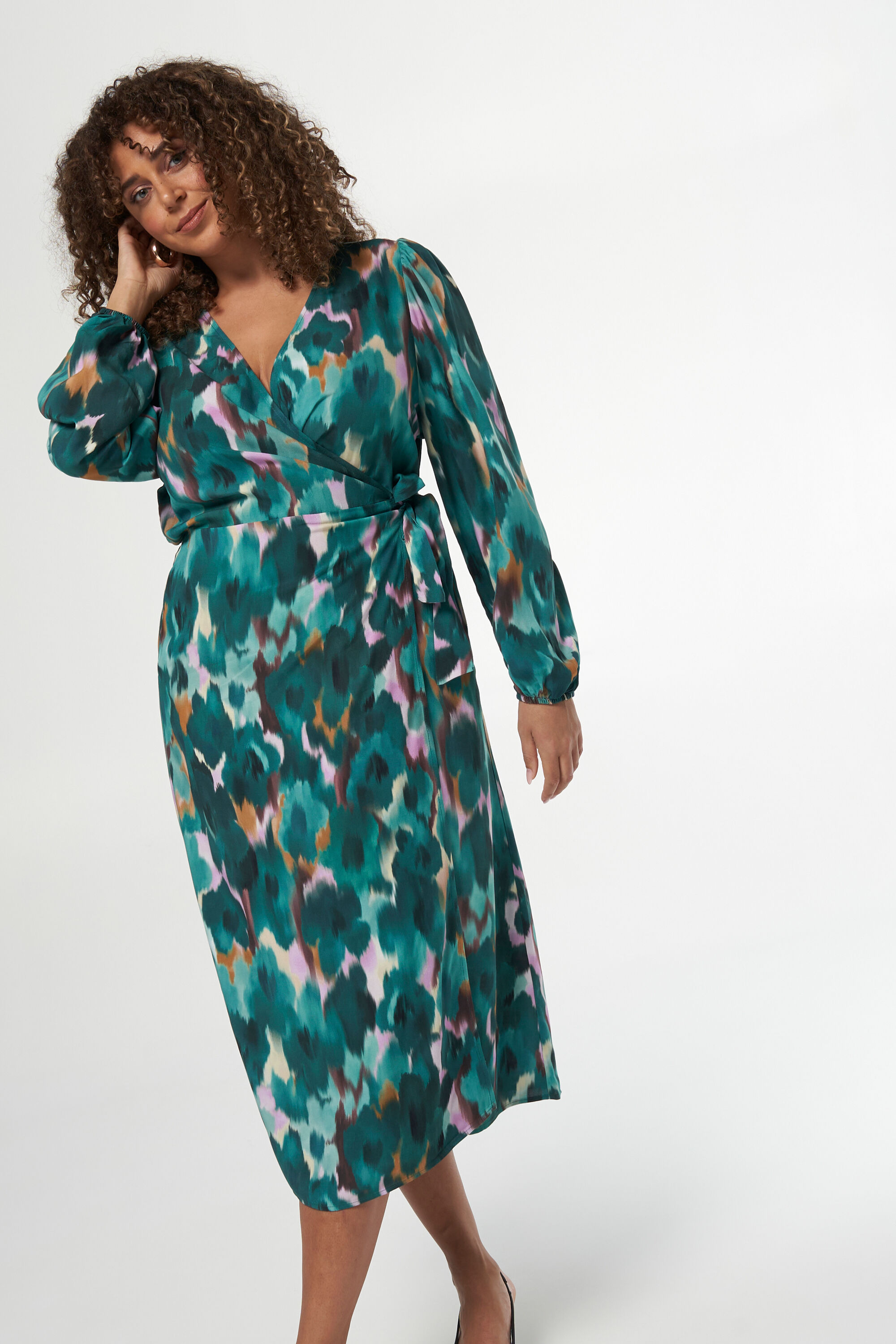 Midi jurk met print image number 5