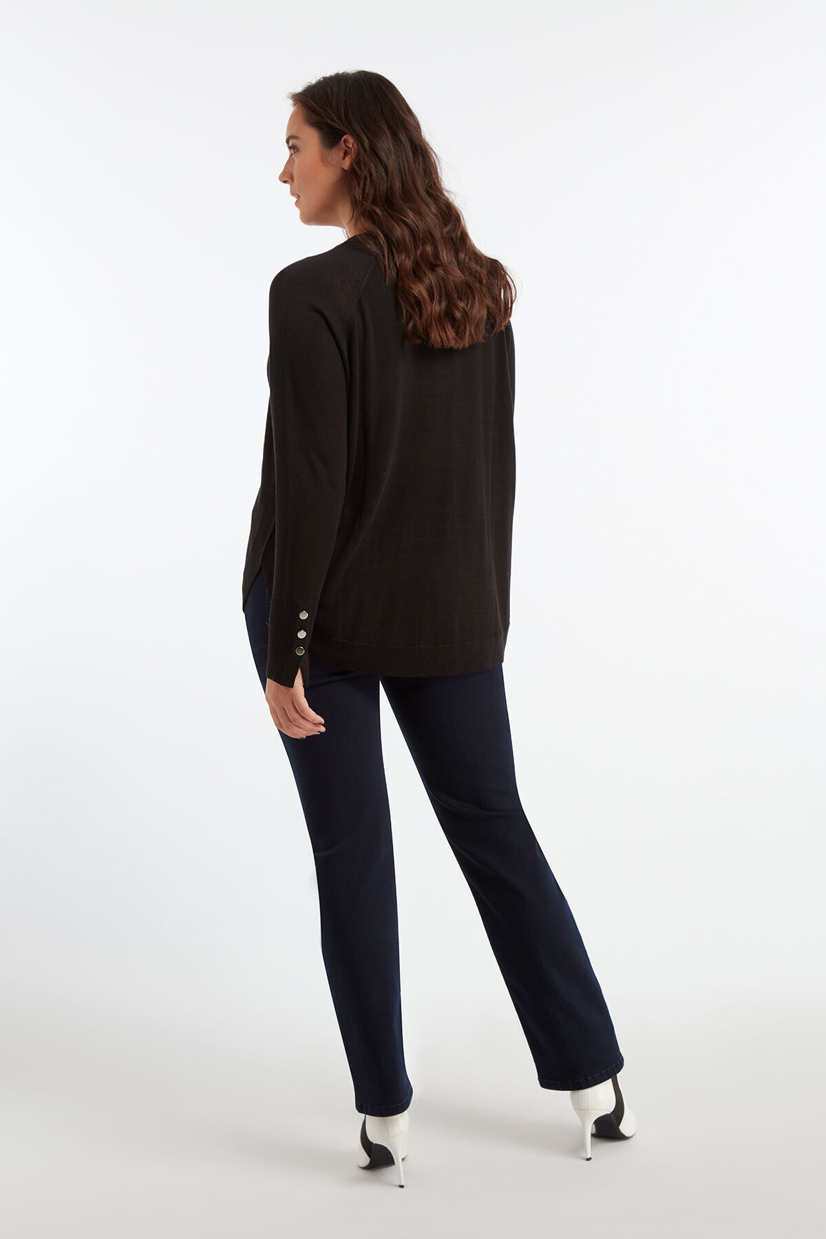 Dunne trui met ribpatroon image number 5