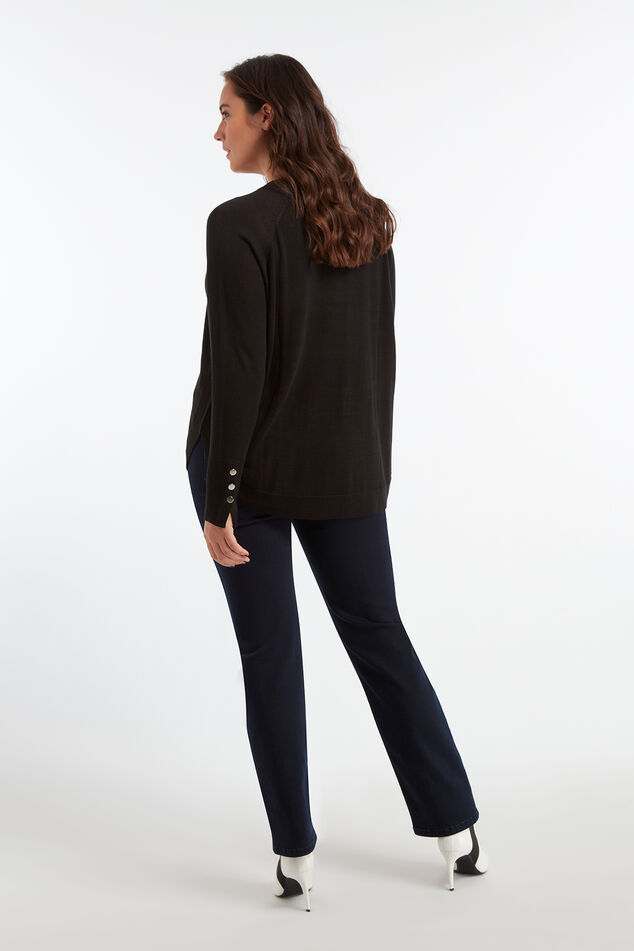 Dunne trui met ribpatroon image number 5