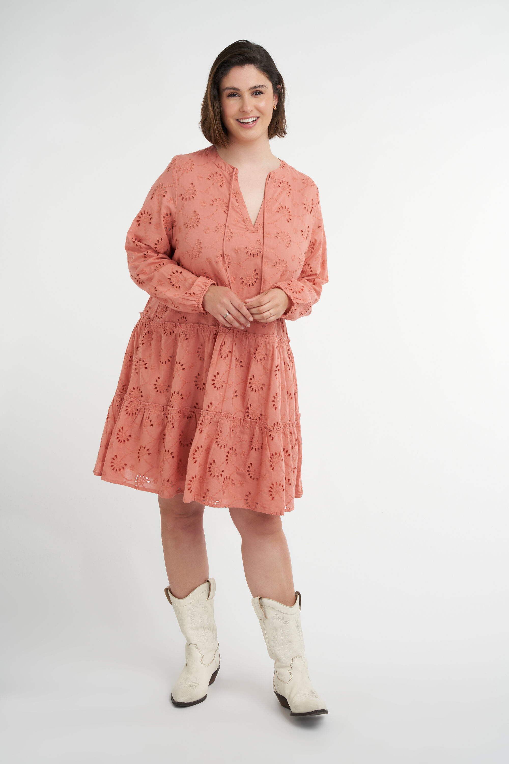 Gelaagde A-lijn jurk image number 6