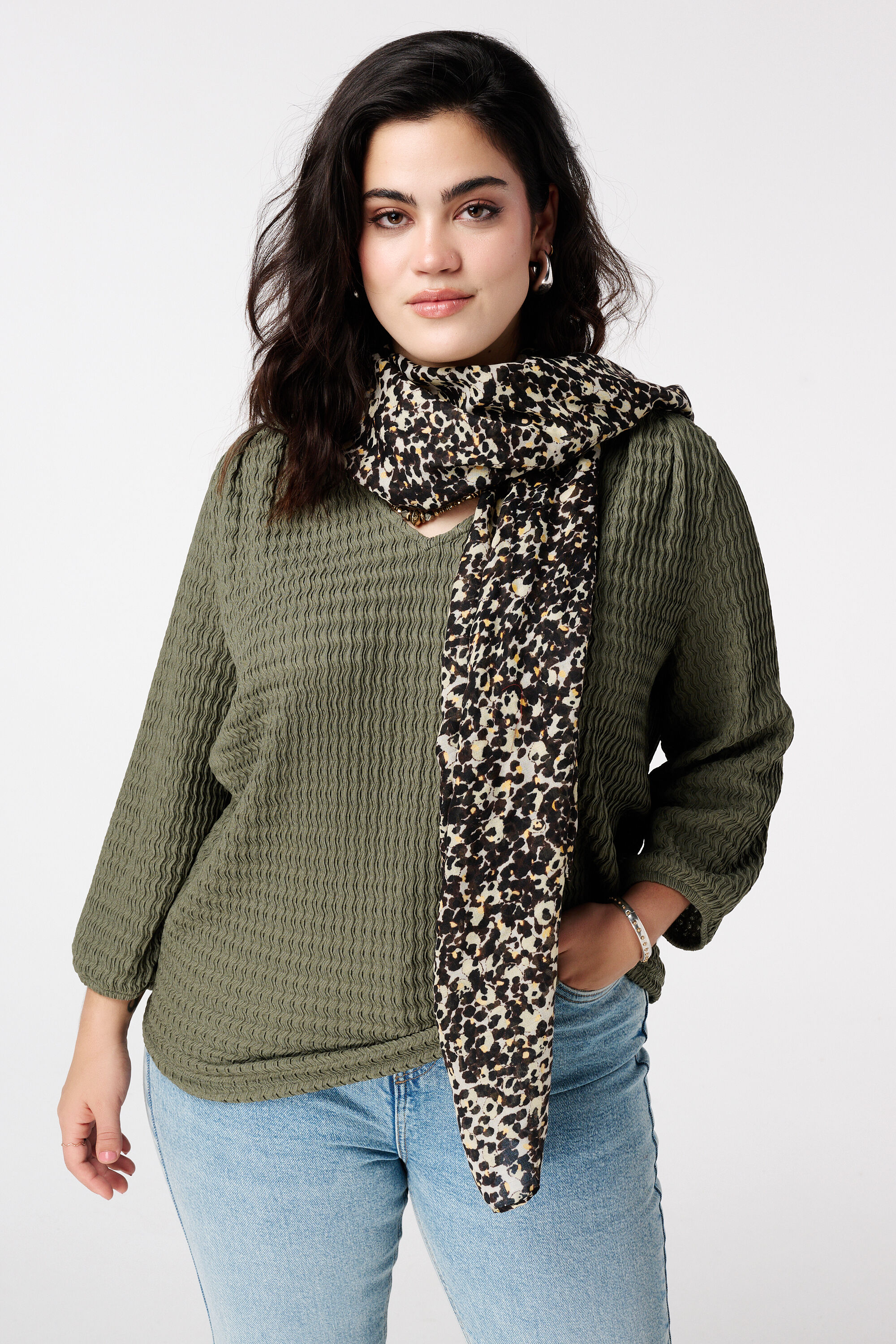 Sjaal met animal print