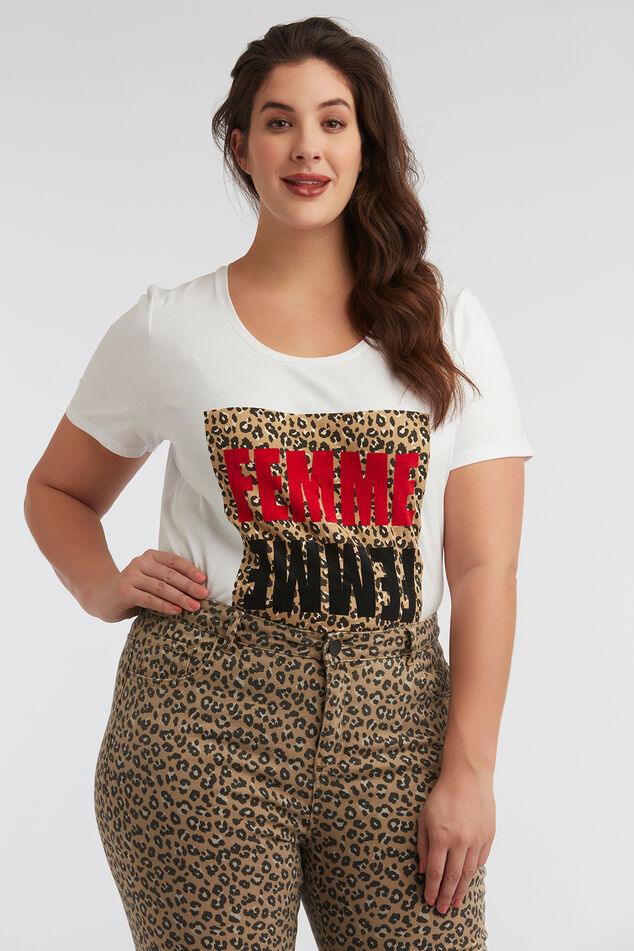 T-shirt met printopdruk image number 0