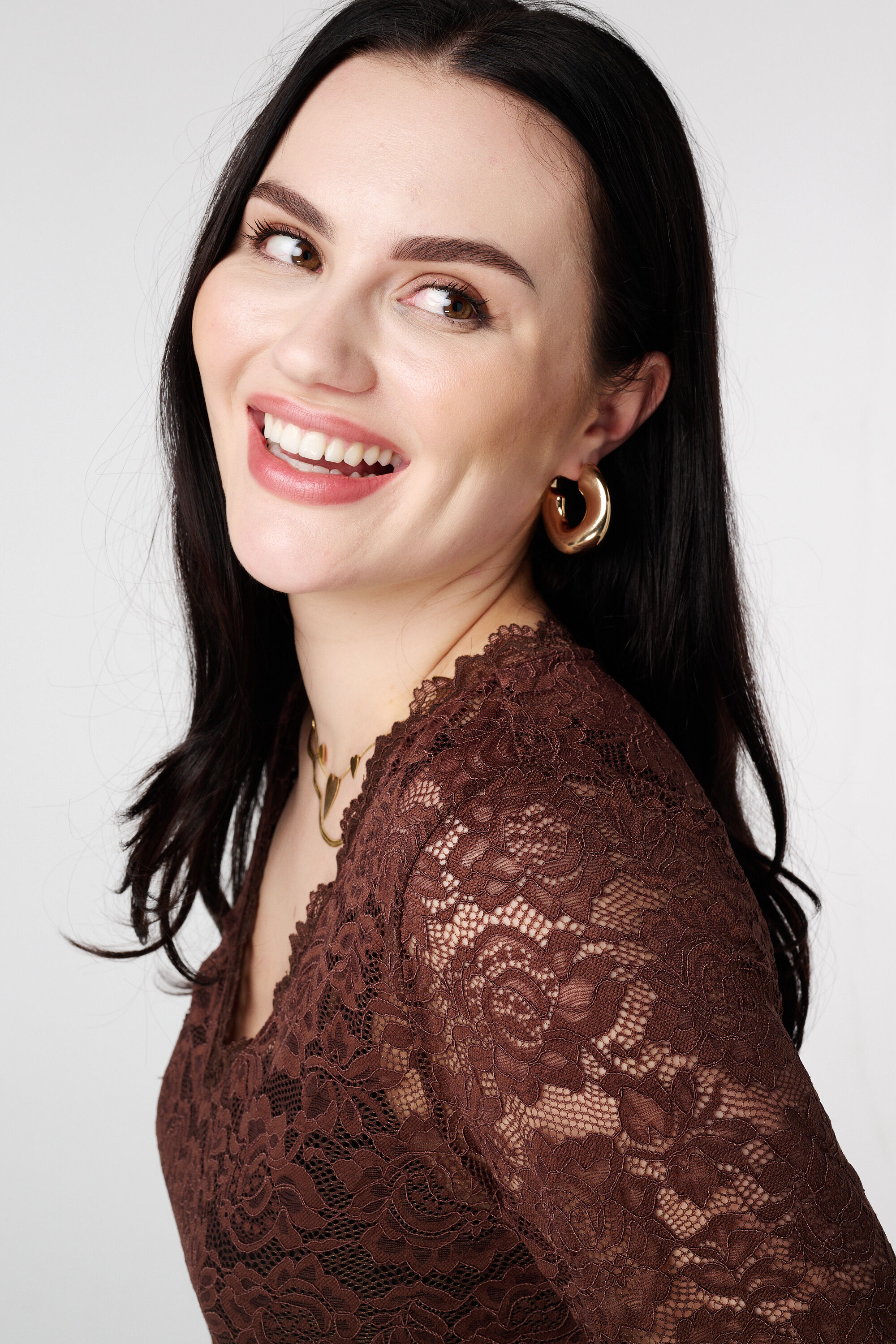 Kanten top met lange mouwen image number 4