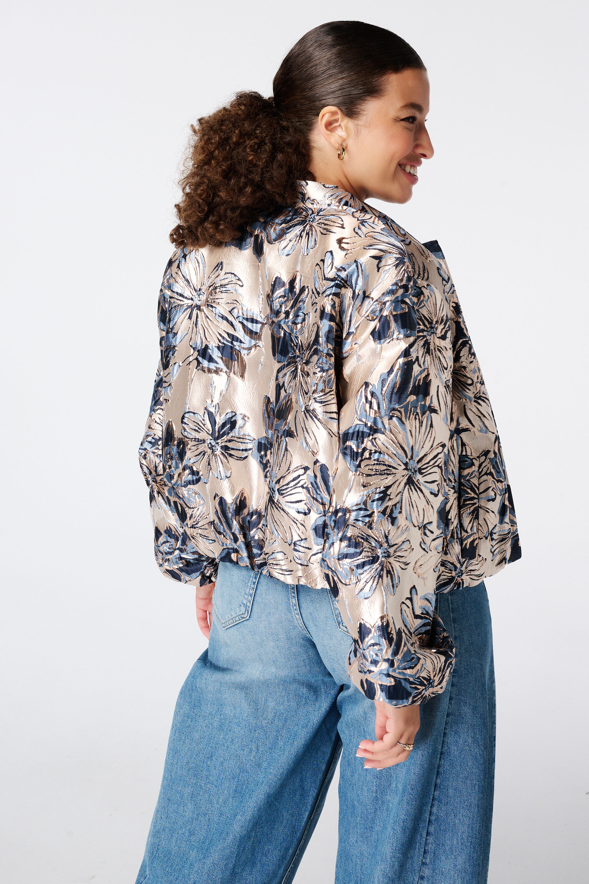 Jacquard bomber jacket image number 3