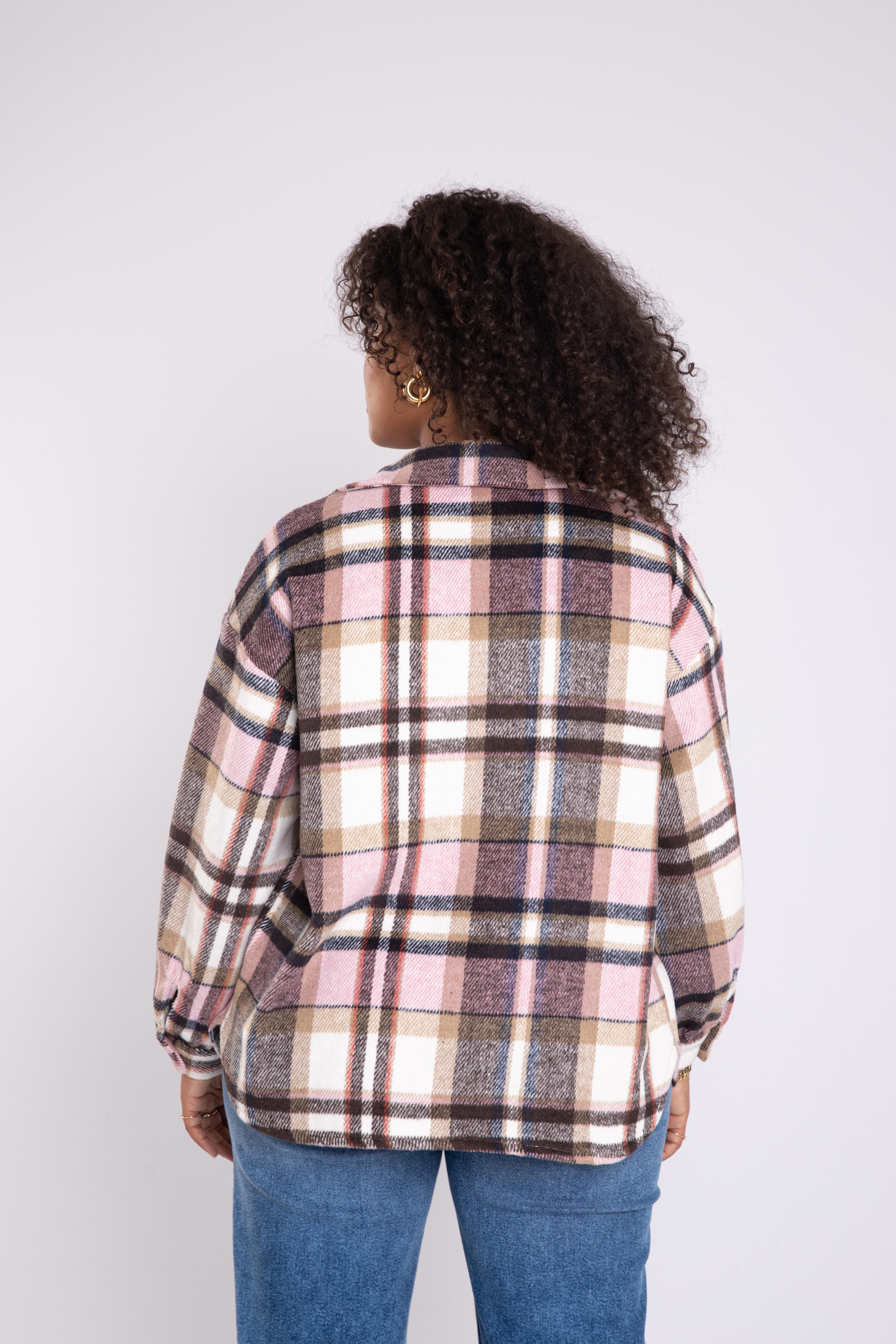 Korte geruite shacket  image number 4