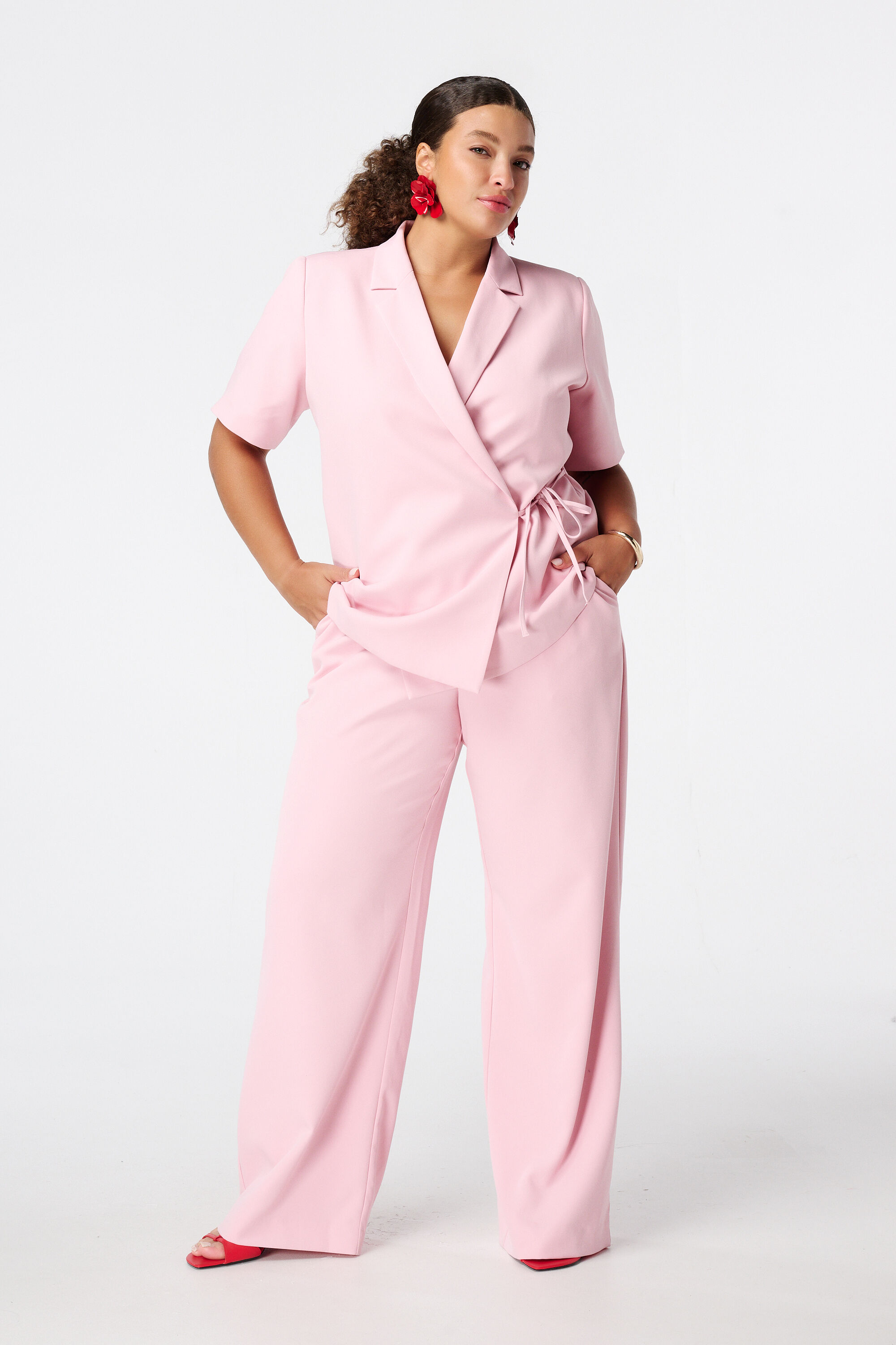 Overslag blazer korte mouwen image number 5