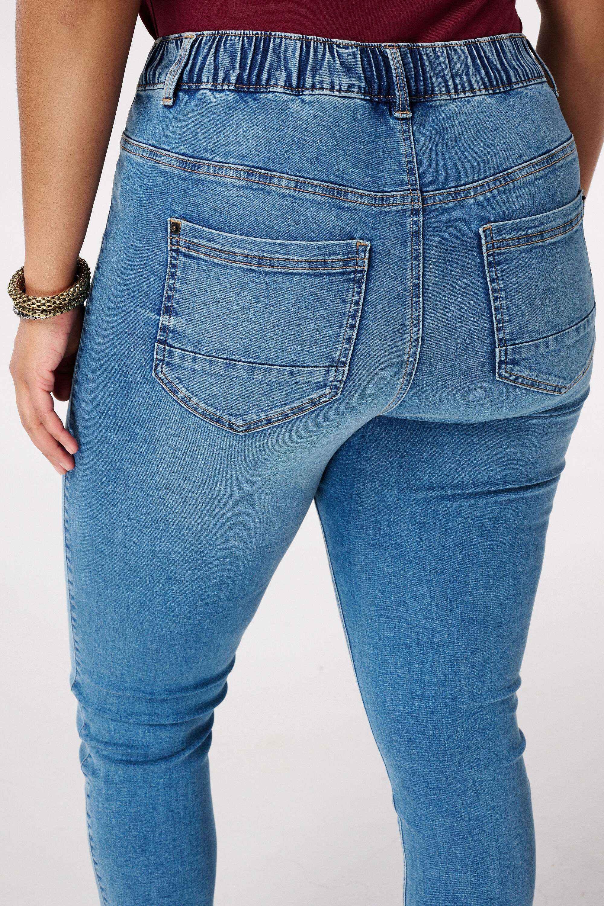 Tregging met denim look image number 4