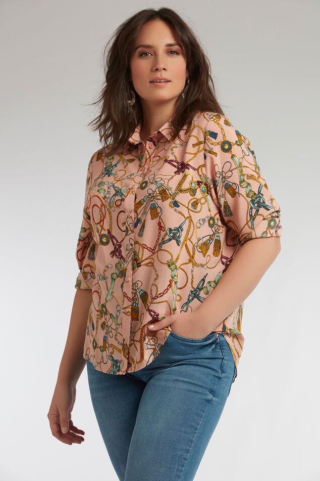 Blouse met kettingprint image number 0