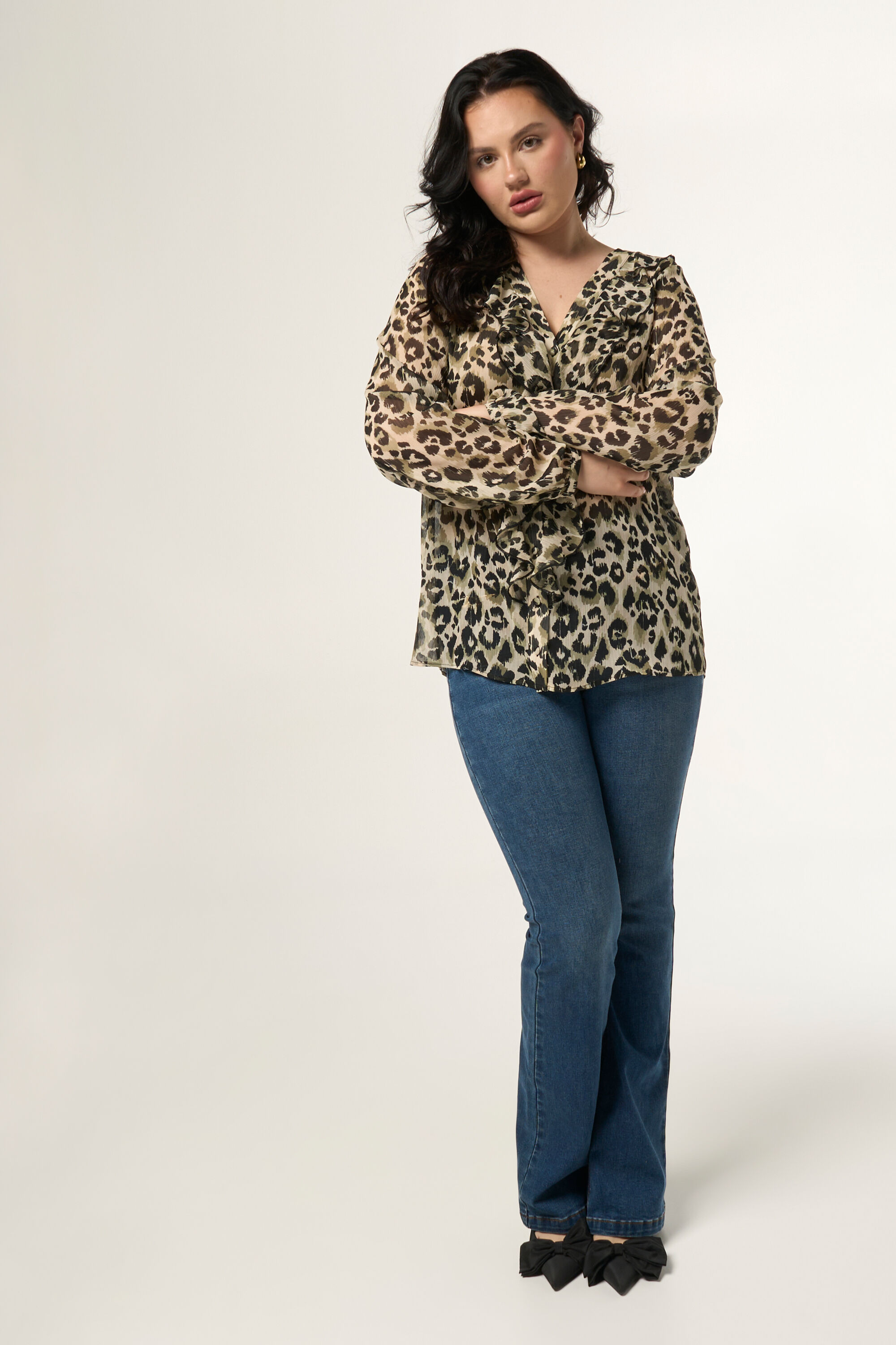 Blouse met panterprint image number 5