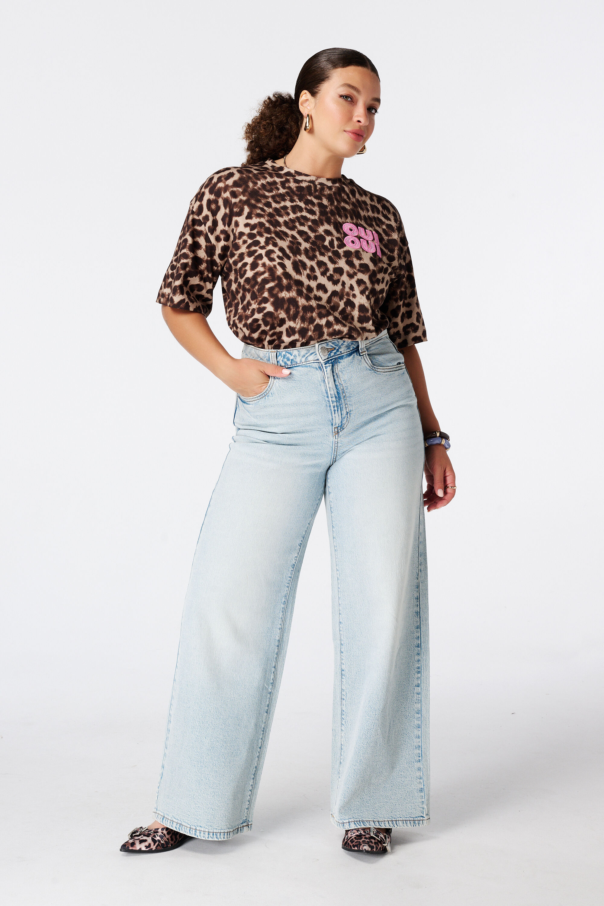 T-shirt met animal print image number 5