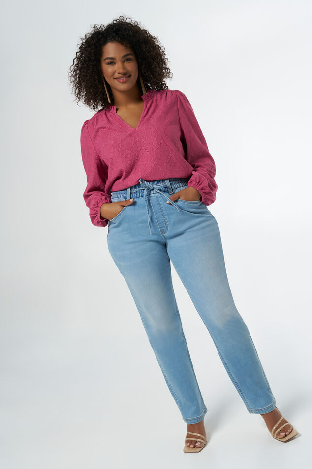Denim jogger broek image number 0