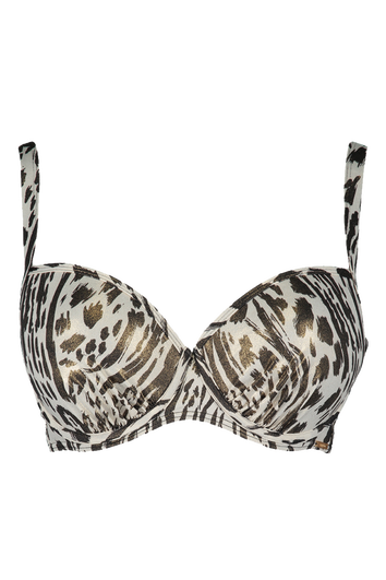 Beugelbikini top in animalprint - Gold rush
