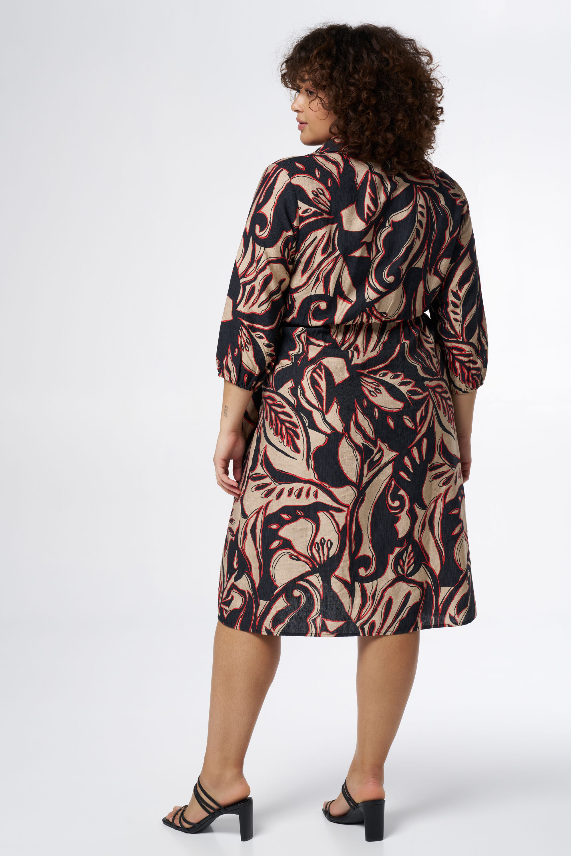 Jurk met kraag en print image number 3