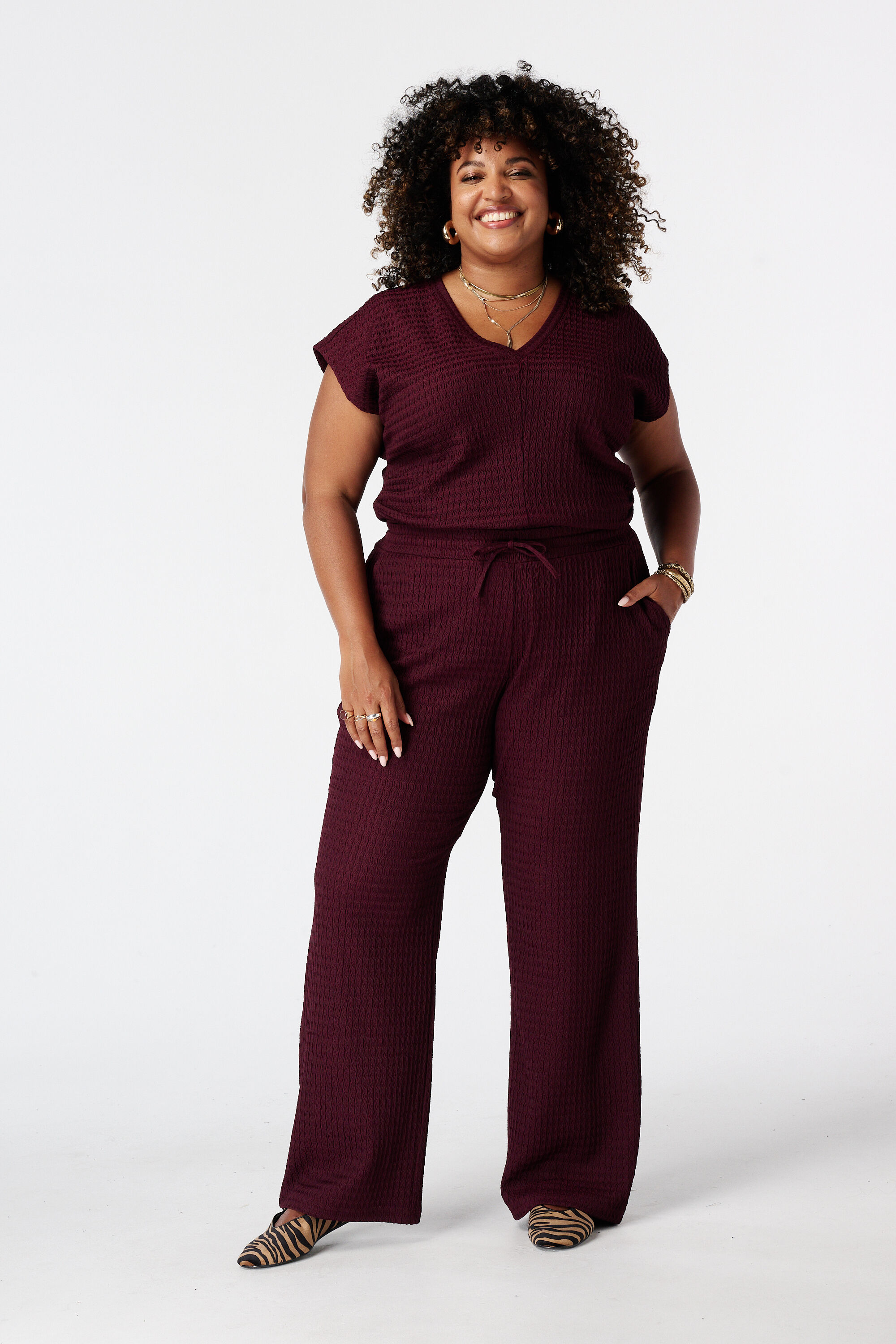 Broek met elastische taille